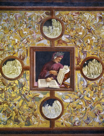 Dante Alighieri, retrato del ciclo de Personas Ilustres de Luca Signorelli