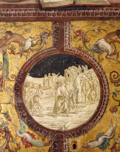 Dante y Virgilio en el Infierno, escena de la Divina Comedia, por Dante Alighieri de Luca Signorelli