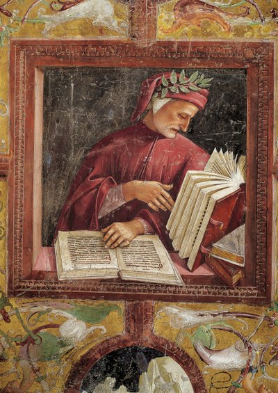 Dante Alighieri en la Capilla de San Brizio, Catedral de Orvieto de Luca Signorelli