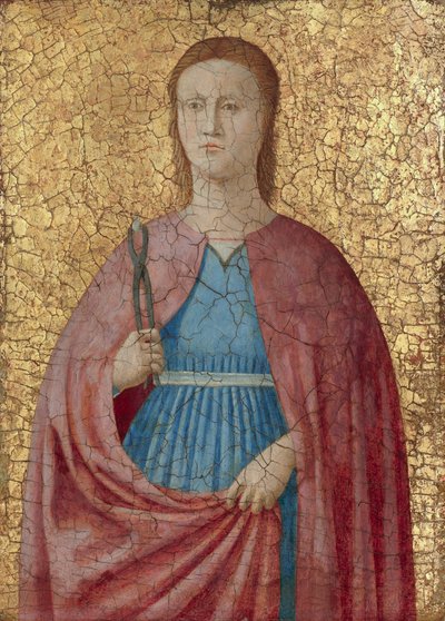 Santa Apolonia, c.1468-69 (temple y oro sobre tabla) de Luca Signorelli