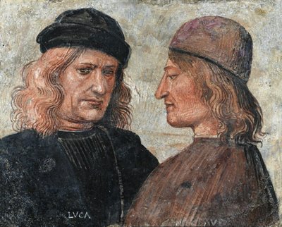 Autorretrato con Niccolò di Angelo Franchi, c. 1504 de Luca Signorelli