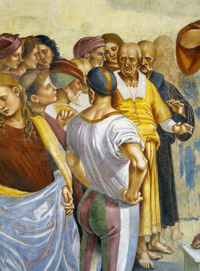 Sermón y Hechos del Anticristo del ciclo del Juicio Final (detalle) de Luca Signorelli