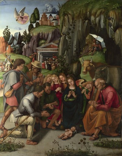 La adoración de los pastores, c. 1496 de Luca Signorelli