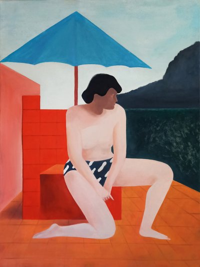 Mujer de verano con vistas al mar de Luca di Napoli