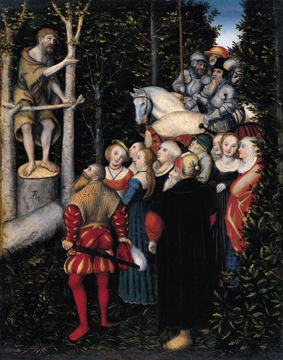 El sermón de San Juan Bautista de Lucas Cranach the Elder