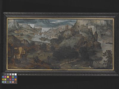 Paisaje con la huida a Egipto (óleo sobre madera) de Lucas (circle of) Gassel