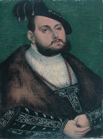 Retrato de John Frederick (1503-54) Elector de Sajonia de Lucas (studio of) Cranach