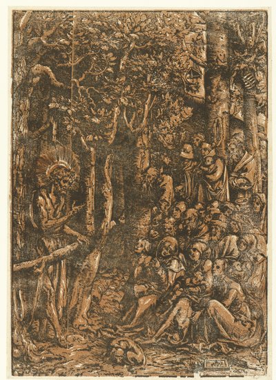 Juan el Bautista predica al pueblo de Lucas Cranach