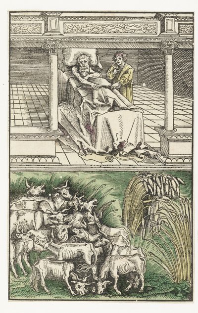 José explica los sueños del Faraón de Lucas Cranach