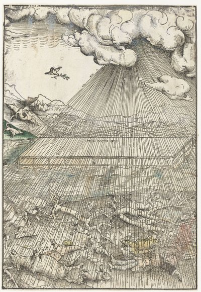 El diluvio y el arca de Noé de Lucas Cranach