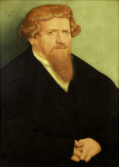 Retrato de un hombre de Lucas Cranach (II) (attributed to)