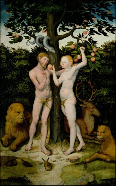 Adán y Eva de Lucas Cranach the Elder