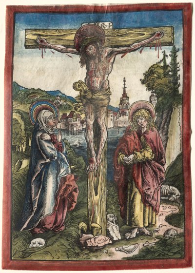 Christ on the Cross between the Virgin and Saint John de Lucas Cranach