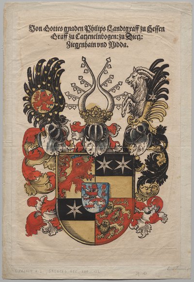 Escudo de Felipe, Landgrave de Hesse de Lucas Cranach