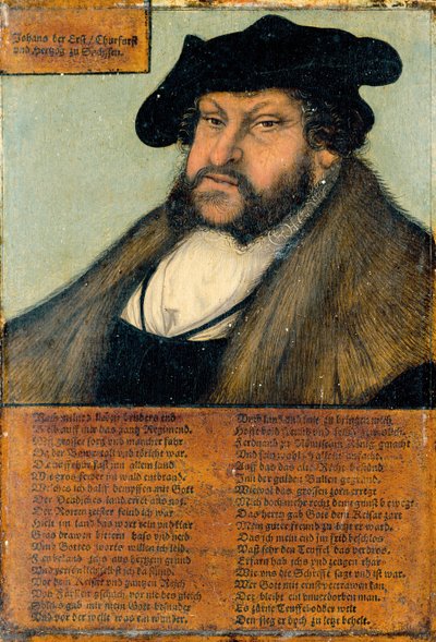Retrato de Juan el Firme, Elector de Sajonia de Lucas Cranach