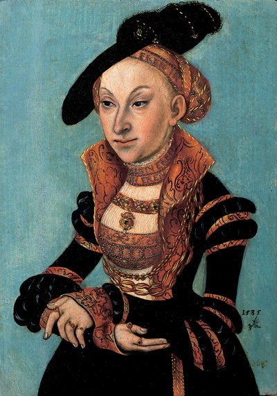 Retrato de Sibylle von Cleve, Electora de Sajonia, 1535 de Lucas Cranach