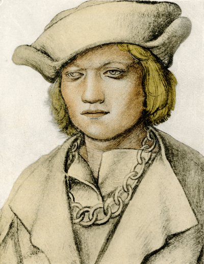 Retrato de un joven con sombrero de Lucas Cranach the Elder