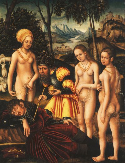 El juicio de París, c.1507 de Lucas Cranach