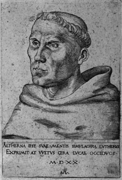 Martín Lutero como monje agustino de Lucas Cranach d.Æ.