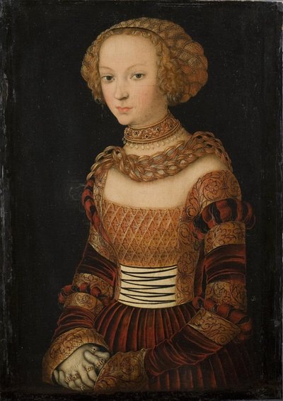 Retrato de una joven. ¿Princesa Emily de Sajonia? de Lucas Cranach d.Æ.