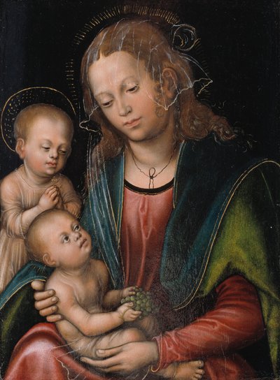 Virgen y Niño adorados por el niño San Juan de Lucas Cranach d.Æ.