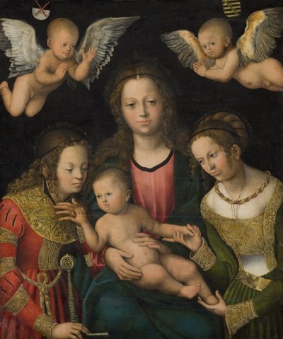 Virgen y Niño con las Santas Catalina y Bárbara de Lucas Cranach d.Æ.
