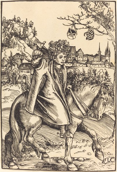 Un príncipe sajón a caballo de Lucas Cranach the Elder