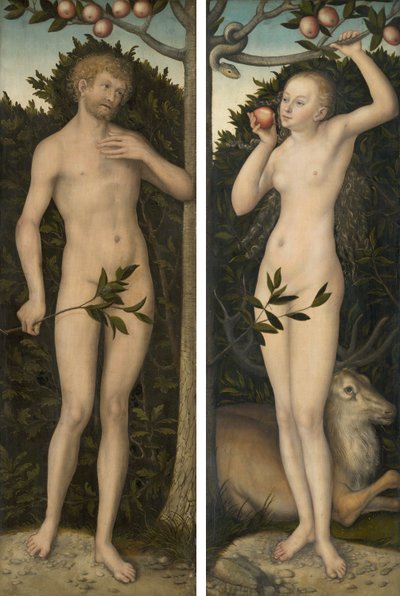Adán y Eva de Lucas Cranach the Elder