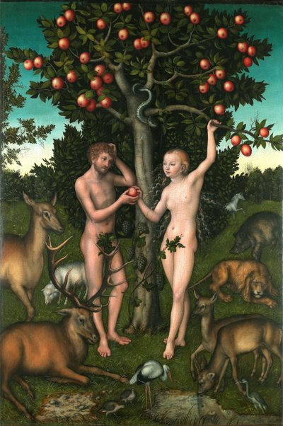 Adán y Eva de Lucas Cranach the Elder