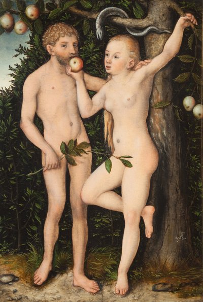 Adán y Eva de Lucas Cranach the Elder