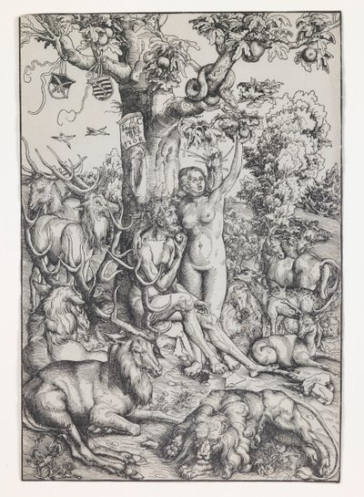 Adán y Eva en el Paraíso de Lucas Cranach the Elder
