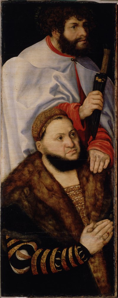 Retablo de la Virgen, o también llamado Retablo de los Príncipes [ala izquierda]. de Lucas Cranach the Elder