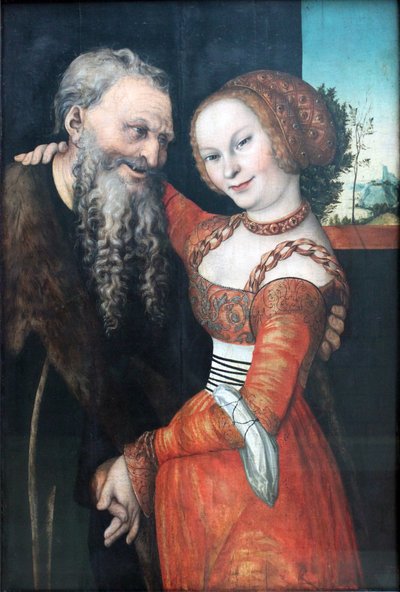 Una pareja mal emparejada de Lucas Cranach the Elder