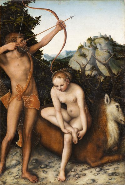 Apolo y Diana, ca 1530 de Lucas Cranach the Elder