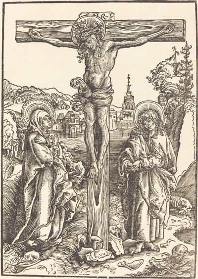 Cristo en la Cruz Entre la Virgen y San Juan de Lucas Cranach the Elder