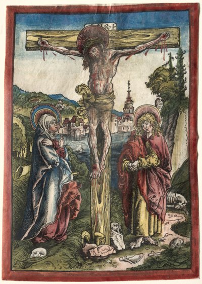 Cristo en la cruz entre la Virgen y San Juan, 1503 de Lucas Cranach the Elder