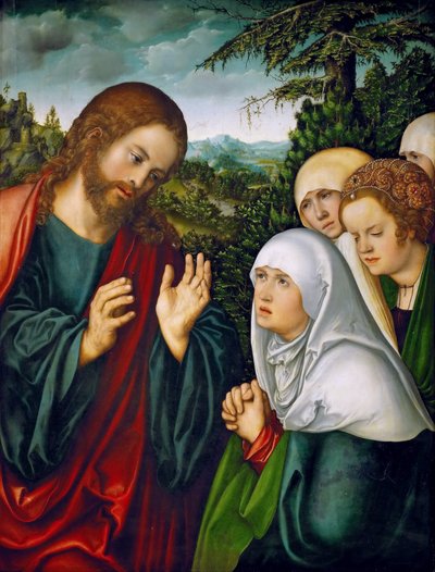 Cristo se despide de su Madre de Lucas Cranach the Elder