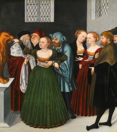 La Bocca della Verità (Boca de la Verdad). Alrededor de 1525-28 de Lucas Cranach the Elder