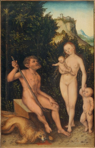 Familia de los hombres naturales de Lucas Cranach the Elder
