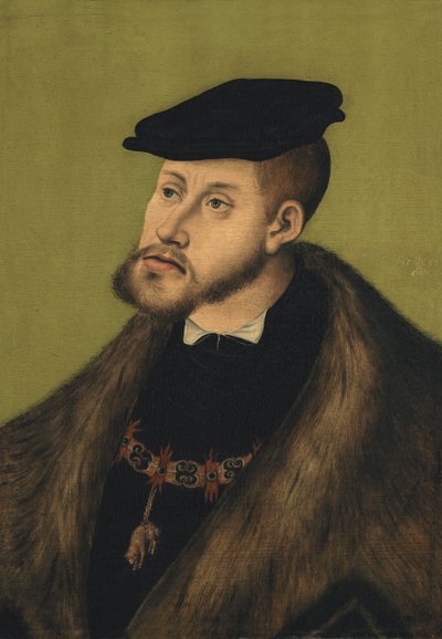 Alemán: Bildnis Kaiser Karls V. Retrato del emperador Carlos V de Lucas Cranach the Elder