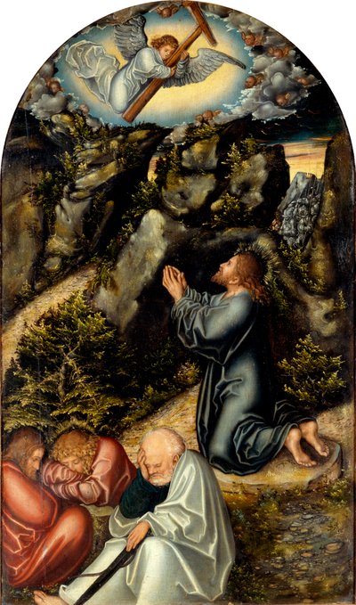 Alemán: Christus am Ölberg Agony in the Garden de Lucas Cranach the Elder