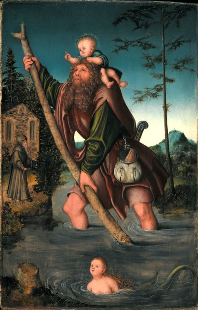 Alemán: Der heilige Christophorus Saint Christopher de Lucas Cranach the Elder