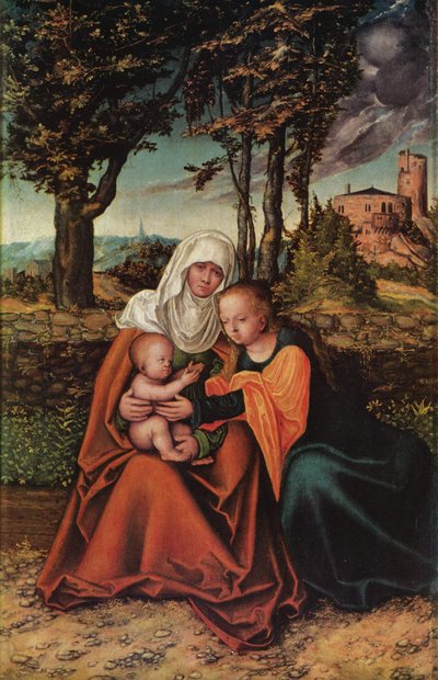 Alemán: Hl. Anna Selbdritt La Virgen y el Niño con Santa Ana de Lucas Cranach the Elder