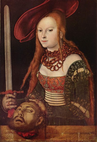 Alemán: Judith mit dem Haupte des Holofernes Judith with the Head of Holofernes de Lucas Cranach the Elder