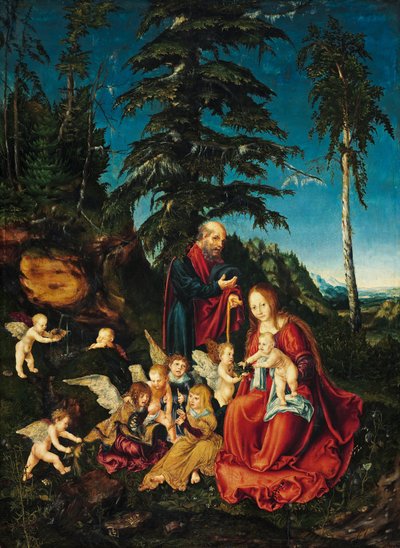 Alemán: Descanso en la huida a Egipto Descanso en la huida a Egipto de Lucas Cranach the Elder