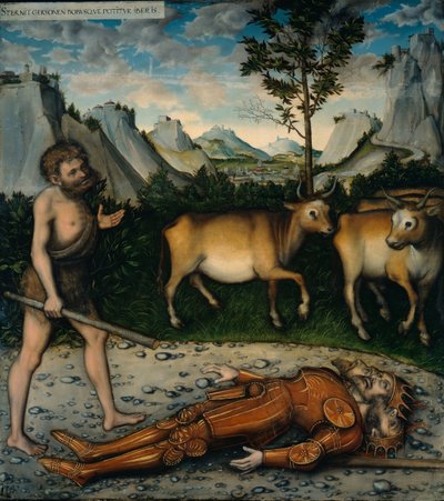 Hércules y el Ganado de Gerión De Los Trabajos de Hércules de Lucas Cranach the Elder