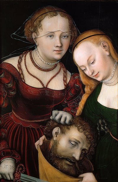 Judith con la cabeza de Holofernes y una sirvienta de Lucas Cranach the Elder