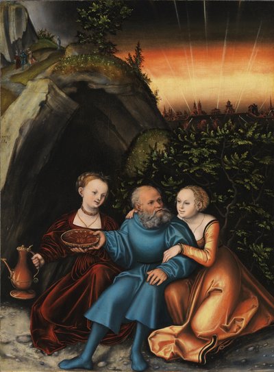 Lot y sus hijas de Lucas Cranach the Elder