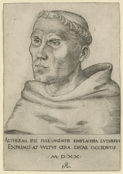 Lutero como Fraile Agustino de Lucas Cranach the Elder