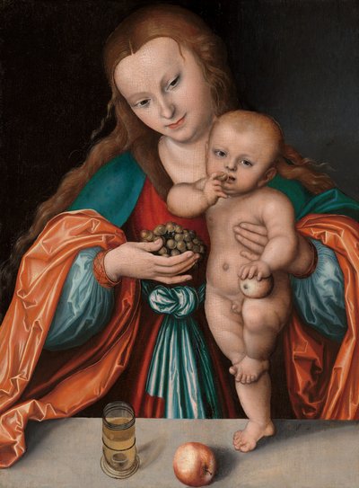 Madonna y el Niño, probablemente c. 1535 o después de Lucas Cranach the Elder